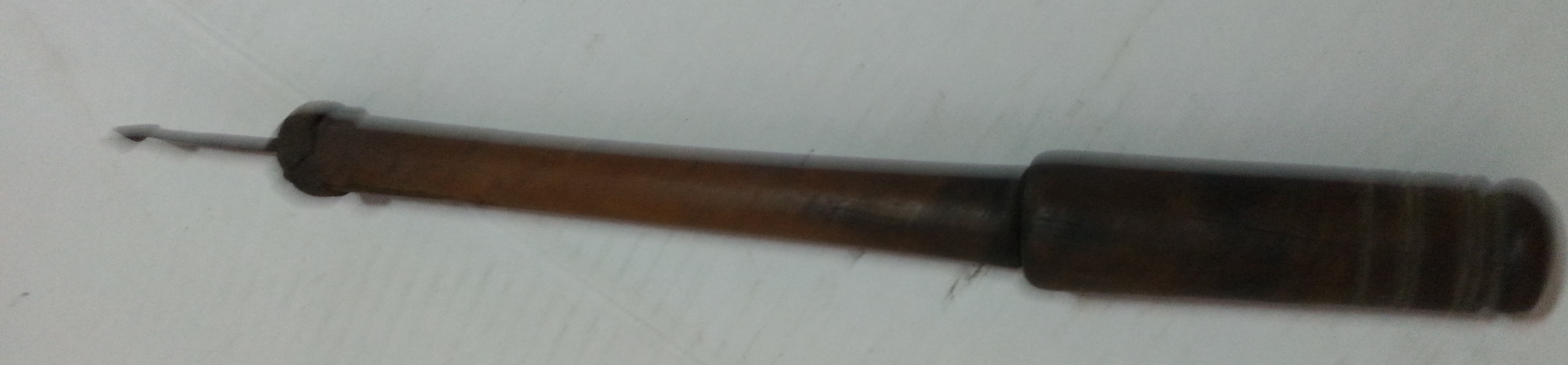 antique spear with wood handle